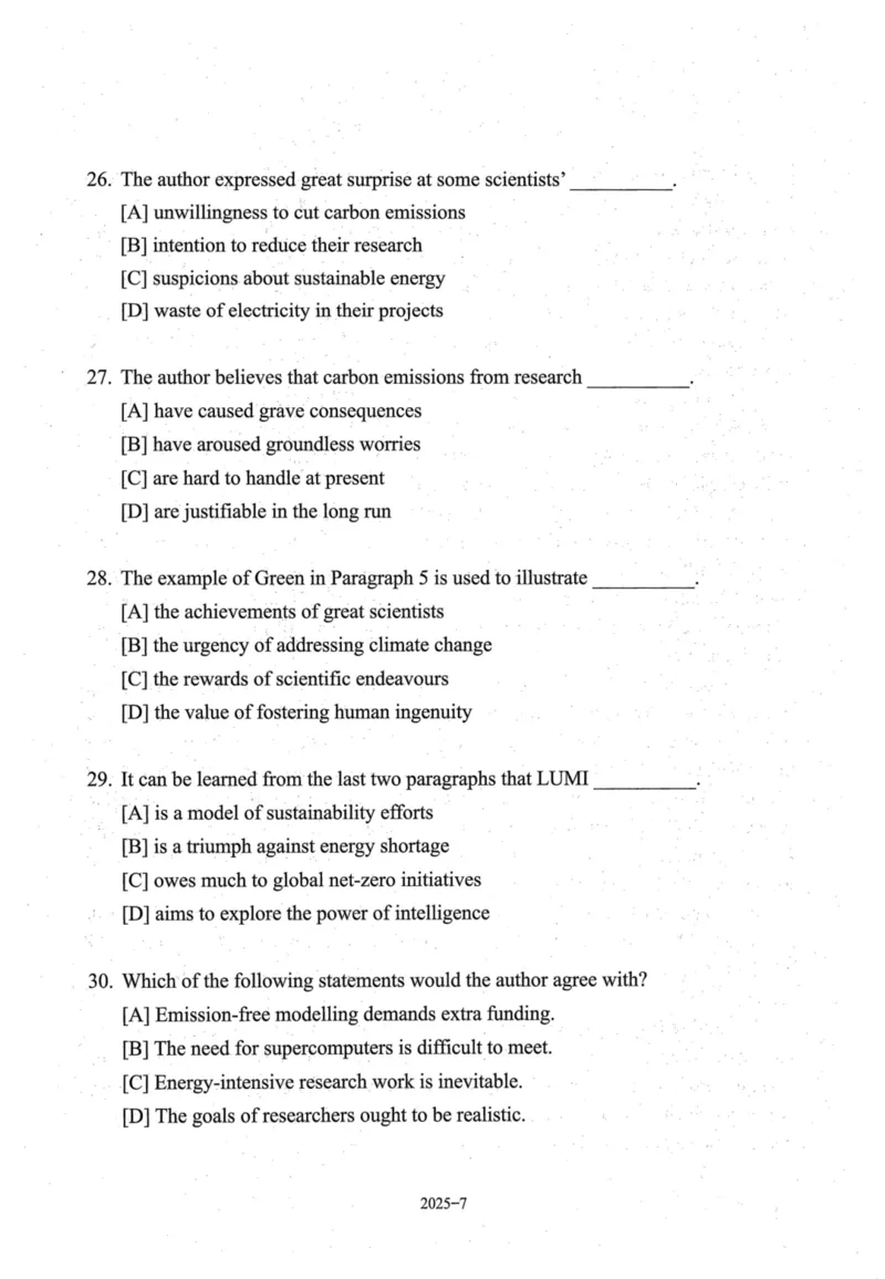 2025年真题及答案速查_考研英语真题（英一＋英二）_考研英语真题_考研英语一历年真题_❤️6.黄皮-英语一解析_真题及答案速查（2001-2025）