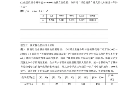 第9章　&sect;9.4　列联表与独立性检验_新高考复习资料_2024年新高考资料_一轮复习资料_完2024数学步步高大一轮复习（课件+讲义）_2024年高考数学一轮复习讲义（新高考版）