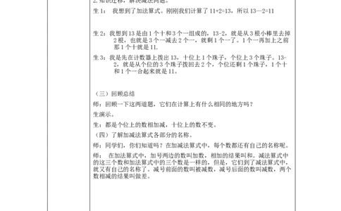 十几加几及相应的减法_教学设计_小学数学人教版单独教案（1-6上下册）_《智慧教育教案》1-6上下册（25秋）_1-6上册_1年级上册（教案）新插图_第6单元11~20各数的认识