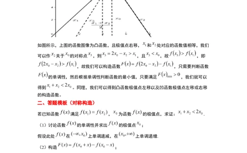 素养拓展09导数中的极值点偏移问题（原卷版）_新高考复习资料_2024年新高考资料_一轮复习资料_完一轮复习讲义2024年高考数学高频考点题型归纳与方法总结（新高考）