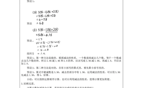 小数的加法和减法整理和复习_教学设计_小学数学人教版单独教案（1-6上下册）_《智慧教育教案》1-6上下册（25秋）_1-6下册_4年级下册（教案）新插图_第6单元小数的加法和减法