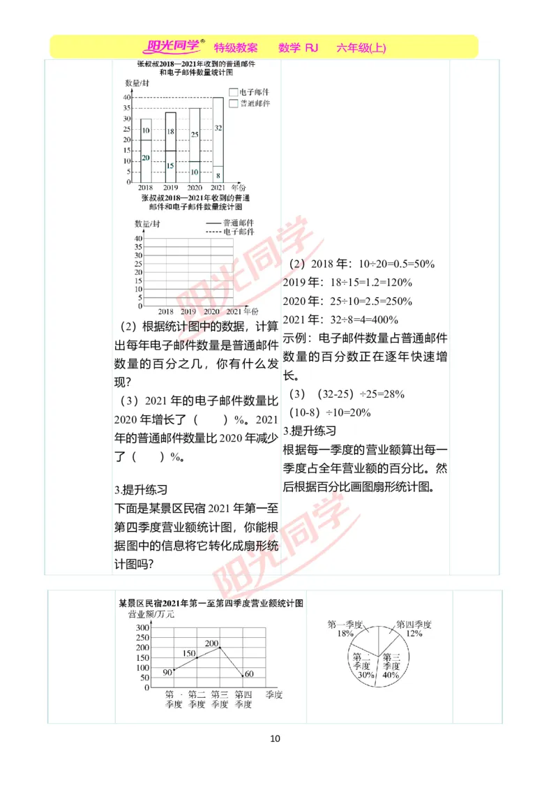 第七单元教学案例_小学数学人教版单独教案（1-6上下册）_《阳光同学教案》1-6上册（25秋）_阳光同学特级教案数学人教6年级上册_第七单元　扇形统计图