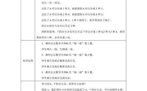 6、7的组成_教学设计_小学数学人教版单独教案（1-6上下册）_《智慧教育教案》1-6上下册（25秋）_1-6上册_1年级上册（教案）2024秋新教材_第2单元