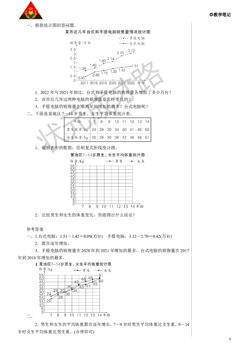 第4课时统计教案_小学数学人教版单独教案（1-6上下册）_《状元大课堂教案》1-6上下册（26春）_1-6下册_5年级下册_9总复习