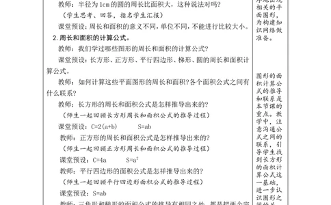 第12课时图形的认识与测量（2）_小学数学人教版单独教案（1-6上下册）_《绿卡图书教案》1-6下册（26春）_6年级下册（26春）_6整理和复习