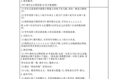 第5单元　6~10的认识和加减法_小学数学人教版1年级上册_1教学教案_1教学教案