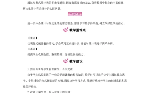 第3单元　复式统计表_小学数学人教版3年级下册_1课时详案_1课时详案