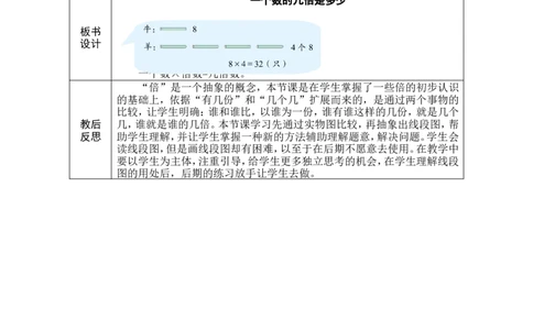 第3课时求一个数的几倍是多少_小学数学人教版单独教案（1-6上下册）_《绿卡图书教案》1-6下册（26春）_2年级下册（26春）_二数量间的乘除关系