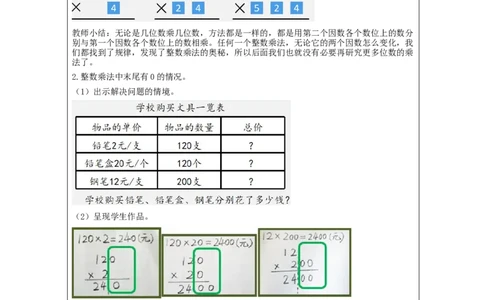 整理和复习_教学设计_小学数学人教版单独教案（1-6上下册）_《智慧教育教案》1-6上下册（25秋）_1-6上册_4年级上册（教案）新插图_第4单元三位数乘两位数