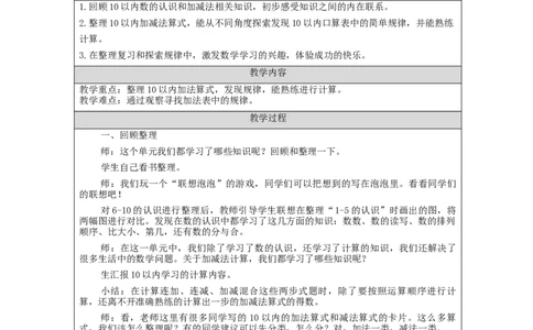 6_10的认识和加减法的整理和复习（第1课时）_教学设计_小学数学人教版单独教案（1-6上下册）_《智慧教育教案》1-6上下册（25秋）_1-6上册_1年级上册（教案）新插图