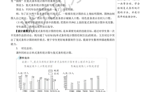 第3课时复式条形统计图教案_小学数学人教版单独教案（1-6上下册）_《状元大课堂教案》1-6上下册（26春）_1-6下册_4年级下册_8平均数与条形统计图