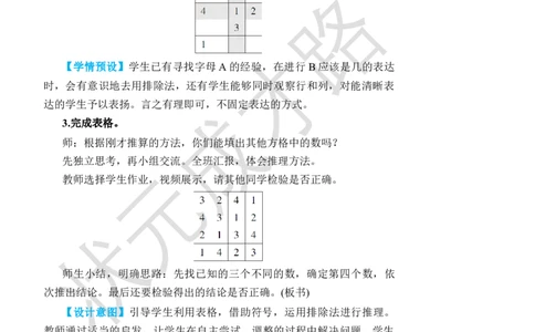 第2课时推理(2)_小学数学人教版单独教案（1-6上下册）_《状元大课堂教案》1-6上下册（26春）_1-6下册_2年级下册（26春）_旧教材教案_9数学广角&mdash;&mdash;推理