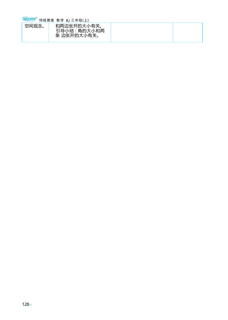第五单元线和角_小学数学人教版单独教案（1-6上下册）_《阳光同学教案》1-6上册（25秋）_阳光同学特级教案数学人教3年级上册