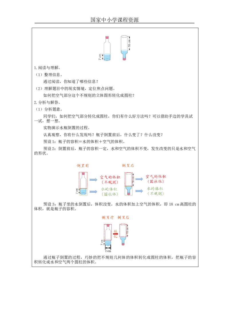 圆柱的体积(第2课时)_教学设计_小学数学人教版单独教案（1-6上下册）_《智慧教育教案》1-6上下册（25秋）_1-6下册_6年级下册（教案）新插图_第3单元圆柱与圆锥