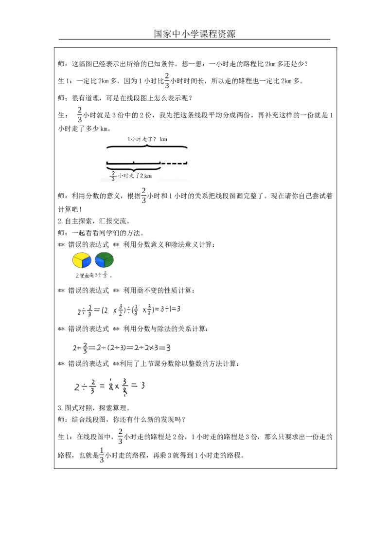 分数除法（第2课时）_教学设计_小学数学人教版单独教案（1-6上下册）_《智慧教育教案》1-6上下册（25秋）_1-6上册_6年级上册（教案）新插图_第3单元分数除法