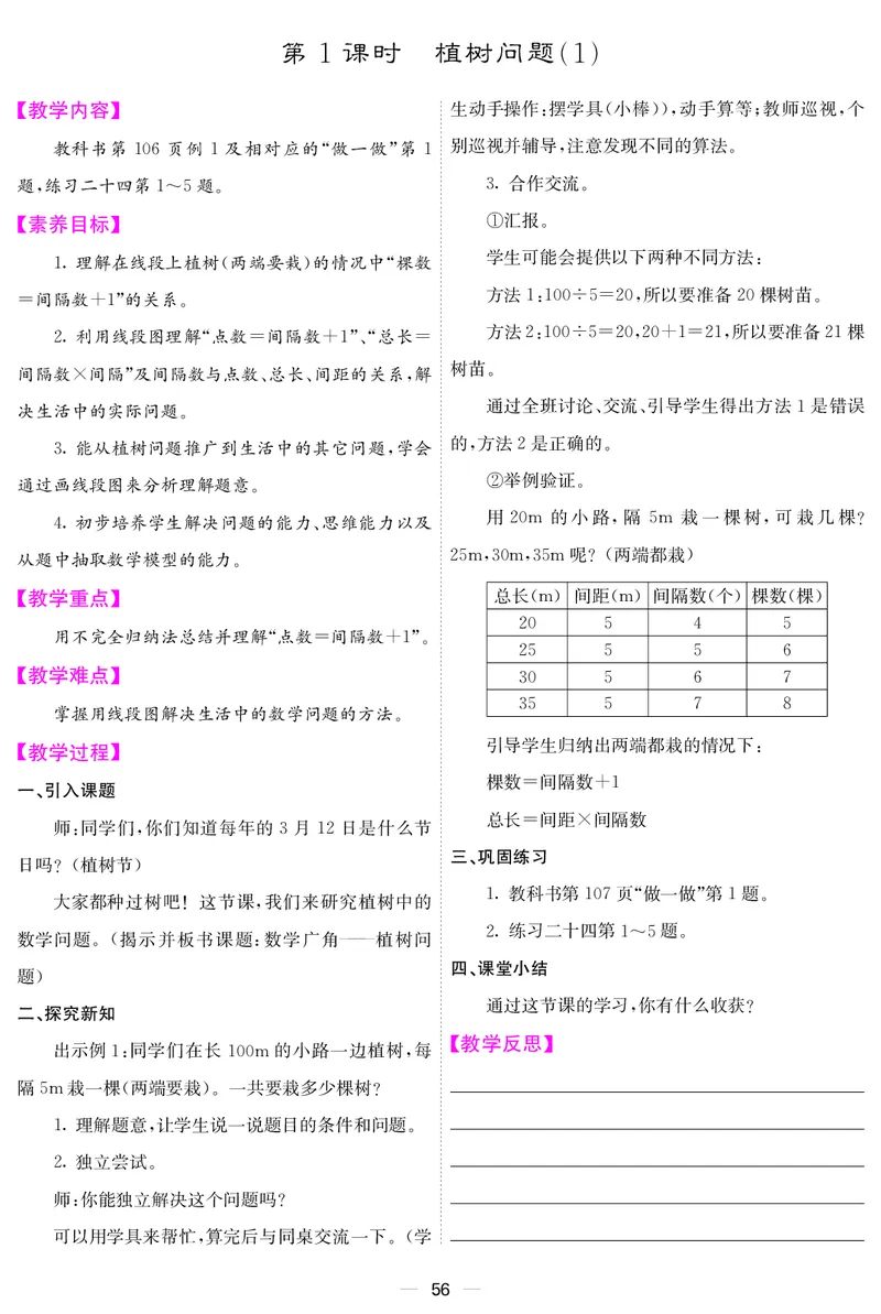 五人数上册教案_小学数学人教版单独教案（1-6上下册）_《课堂内外教案》1-6上下册（26春）_1-6上册（25秋）