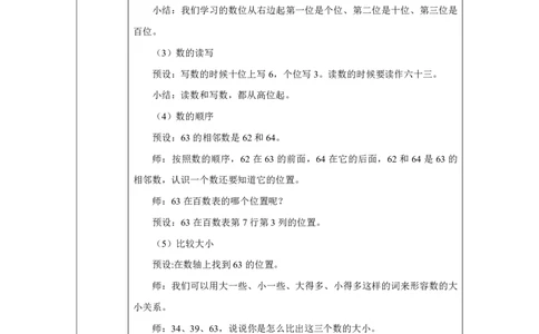 18整理和复习_整理和复习_教学设计_小学数学人教版单独教案（1-6上下册）_《智慧教育教案》1-6上下册（25秋）_1-6下册_1年级下册（教案）2025春_2025春_第3单元100以内数的认识