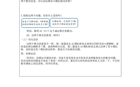 2.10解决求两个数相差几的实际问题（第2课时）_教学设计_小学数学人教版单独教案（1-6上下册）_《智慧教育教案》1-6上下册（25秋）_1-6下册_1年级下册（教案）2025春_2024春