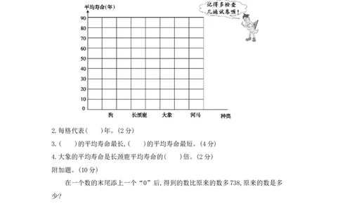 期末模拟检测卷(基础卷一)_小学数学人教版4年级上册_14期中、期末测试卷_14期中、期末测试卷