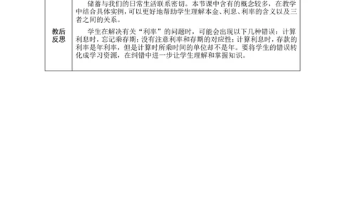 第4课时利率_小学数学人教版单独教案（1-6上下册）_《绿卡图书教案》1-6下册（26春）_6年级下册（26春）_2百分数（二）