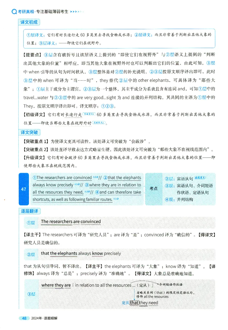 真题解析篇一逐题细解英一2024_考研英语真题（英一＋英二）_考研英语真题_考研英语一历年真题_❤️5.真相-解析册+逐题细解_2024年真题逐题细解