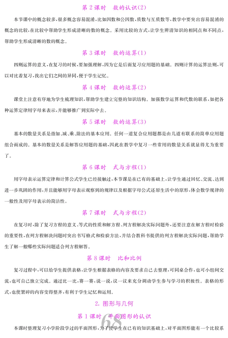 六人数下教案_小学数学人教版单独教案（1-6上下册）_《课堂内外教案》1-6上下册（26春）_1-6下册（26春）