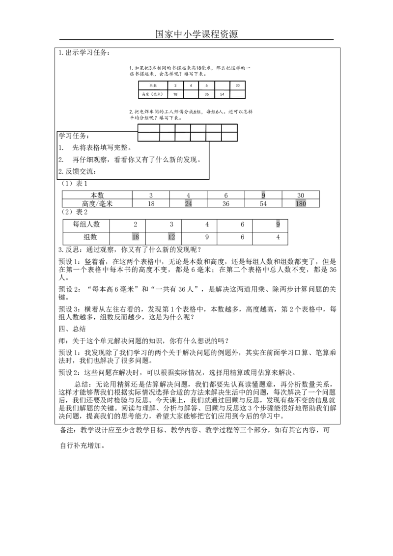 多位数乘一位数+整理与复习（第2课时）_教学设计_小学数学人教版单独教案（1-6上下册）_《智慧教育教案》1-6上下册（25秋）_1-6上册_3年级上册（教案）新插图_第6单元多位数乘一位数