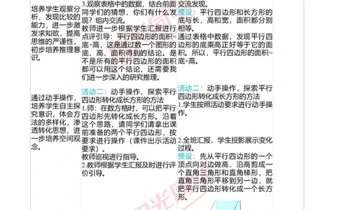 二、教学案例_小学数学人教版单独教案（1-6上下册）_《阳光同学教案》1-6上册（25秋）_阳光同学特级教案数学人教5年级上册_第六单元多边形的面积