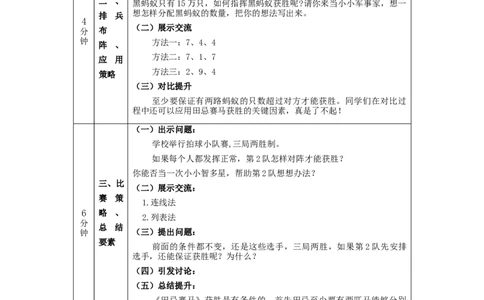 田忌赛马_教学设计_小学数学人教版单独教案（1-6上下册）_《智慧教育教案》1-6上下册（25秋）_1-6上册_4年级上册（教案）新插图_第8单元数学广角&mdash;&mdash;优化
