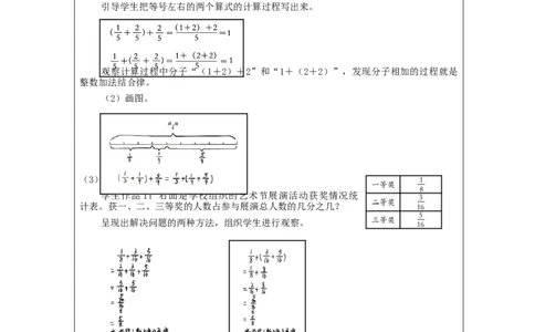 分数加法和减法(第5课时)_教学设计_小学数学人教版单独教案（1-6上下册）_《智慧教育教案》1-6上下册（25秋）_1-6下册_5年级下册（教案）新插图_第6单元分数的加法和减法