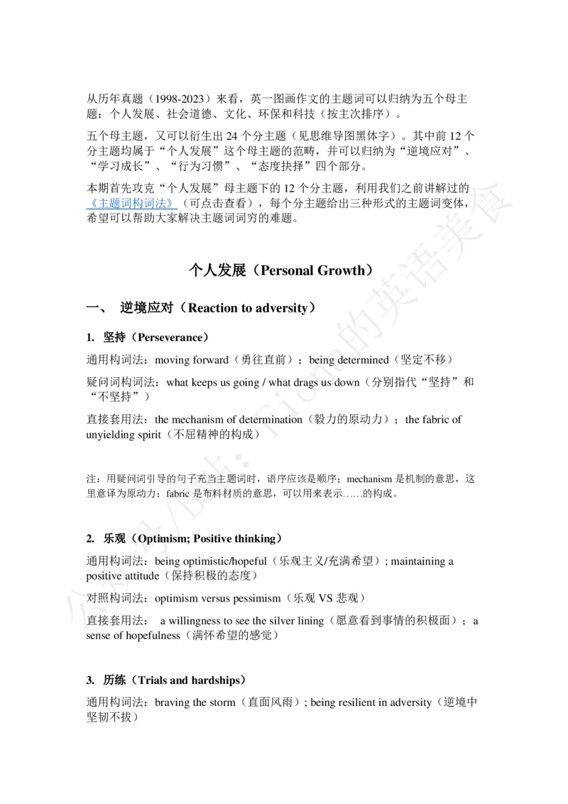 考研英语一主题词（上）+真题带写_考研英语真题（英一＋英二）_考研英语真题_考研英语一历年真题_25英语-万能作文模板_赠送：25年万能作文模板_Fiona-英语作文模板_英语一