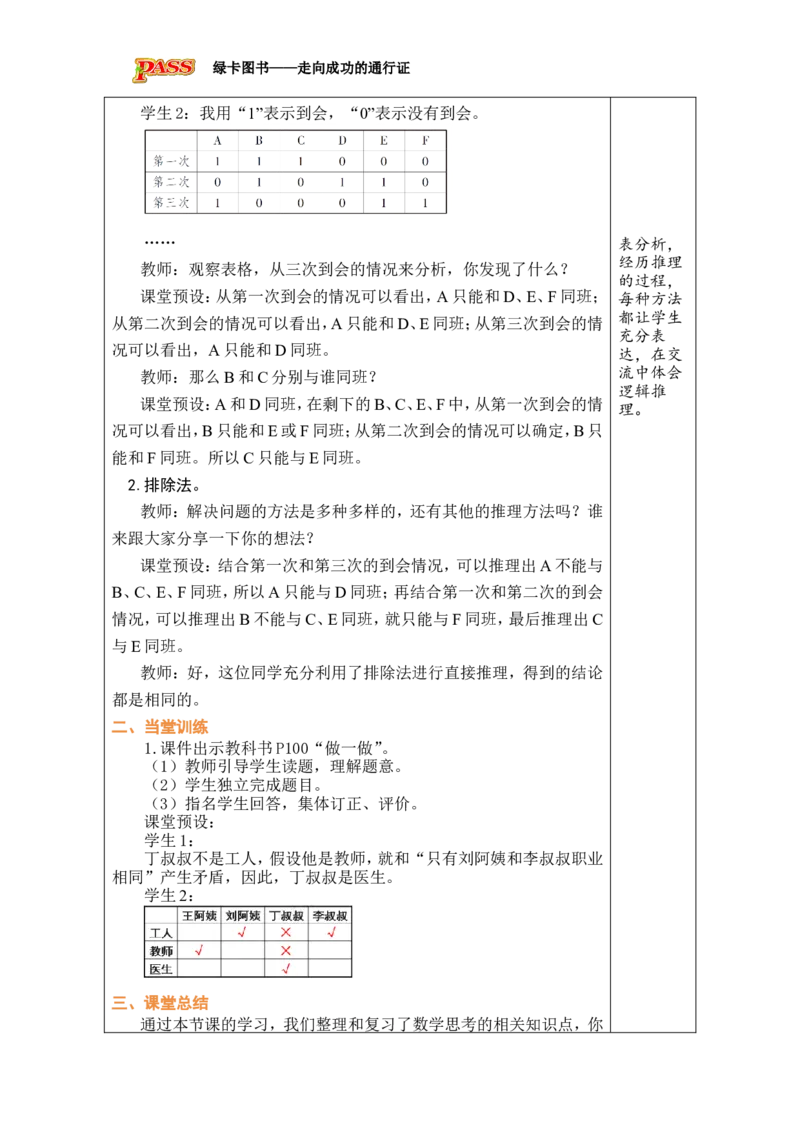 第21课时数学思考（2）_小学数学人教版单独教案（1-6上下册）_《绿卡图书教案》1-6下册（26春）_6年级下册（26春）_6整理和复习