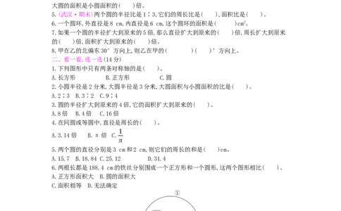 总复习-2图形与几何_小学数学人教版6年级上册_13单项测试卷_13单项测试卷