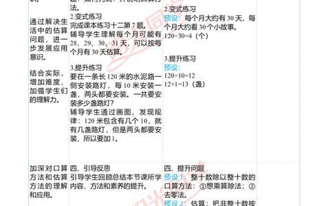 二、教学案例_小学数学人教版单独教案（1-6上下册）_《阳光同学教案》1-6上册（25秋）_阳光同学特级教案数学人教4年级上册_第六单元除数是两位数的除法