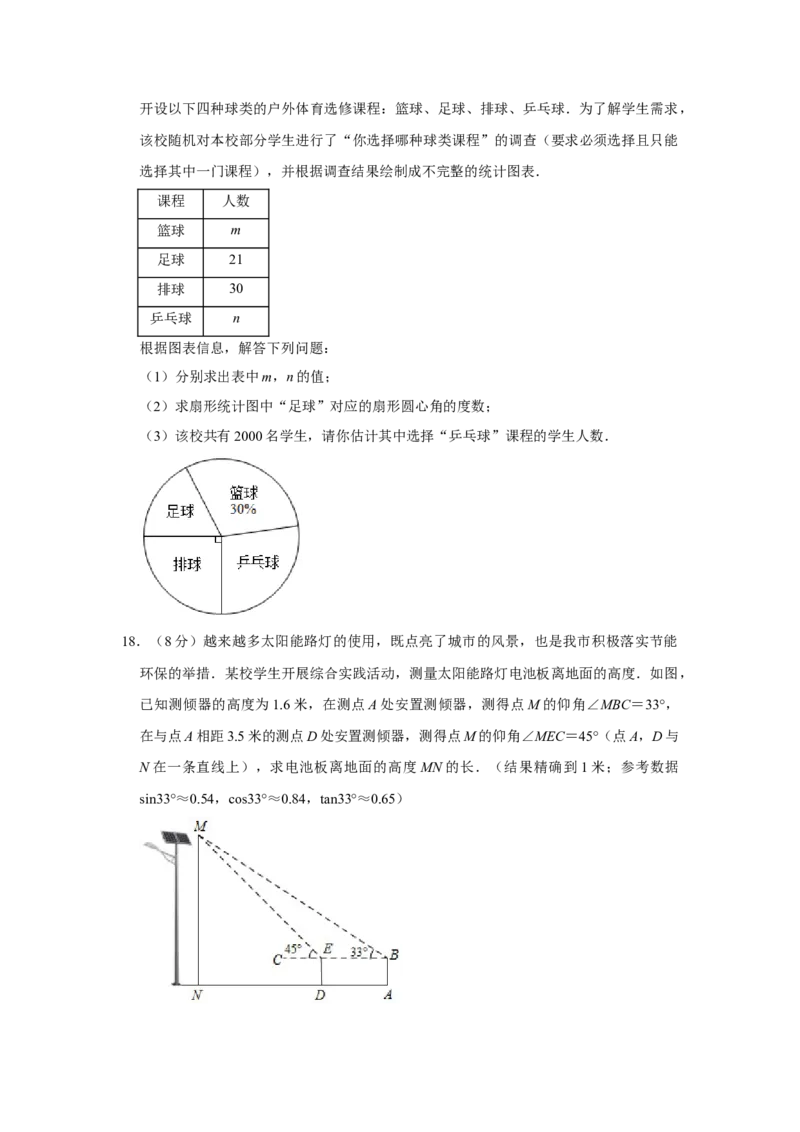 2021年四川省成都市中考数学试卷及答案_2.2015-2025年中考数学_2.数学中考真题2015-2024年_地区卷_四川省_四川成都数学08-22