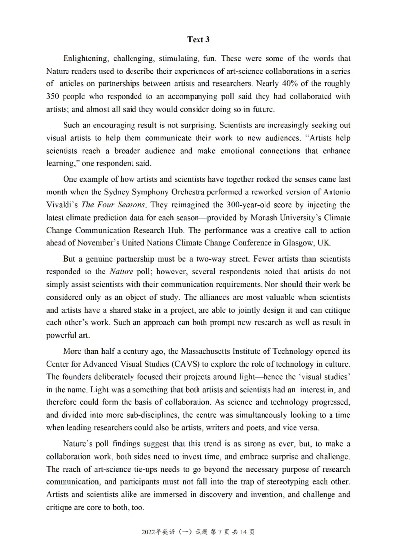 2022年考研英语一真题可复制搜索查词_考研英语真题（英一＋英二）_考研英语真题_考研英语一历年真题_❤️2.英语一2010-2026真题及解析_2010-2025考研英语一真题（PDF）