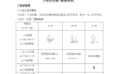 第5节二次函数与一元二次方程、不等式_新高考复习资料_2024年新高考资料_一轮复习资料_完2024数学步步高大一轮复习（课件+讲义）_2024年高考数学一轮复习讲义（新高考版）
