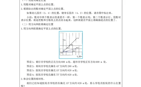 图形与位置整理和复习_教学设计_小学数学人教版单独教案（1-6上下册）_《智慧教育教案》1-6上下册（25秋）_1-6下册_6年级下册（教案）新插图_第6单元整理和复习