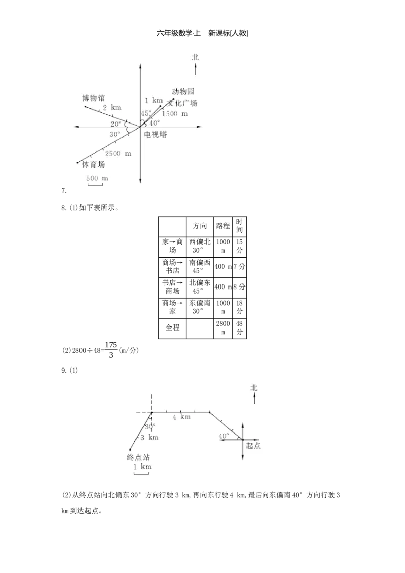 第2单元位置与方向（二）_小学数学人教版6年级上册_1课时详案