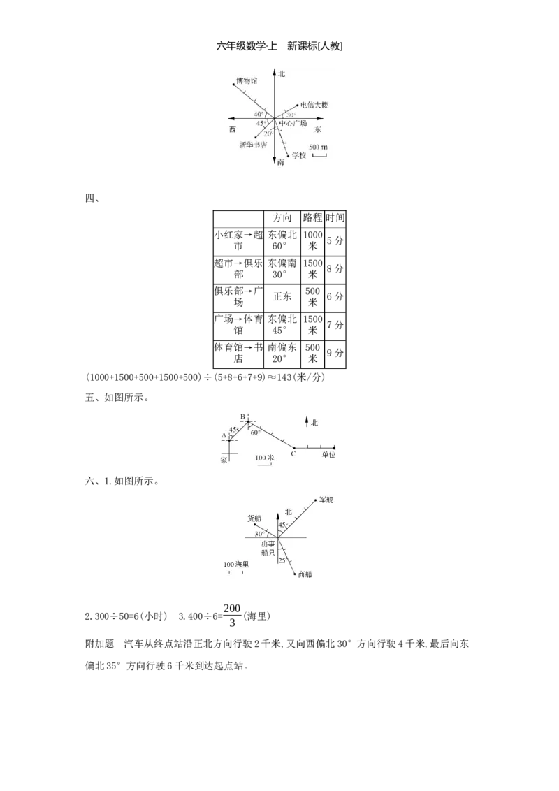 第2单元位置与方向（二）_小学数学人教版6年级上册_1课时详案