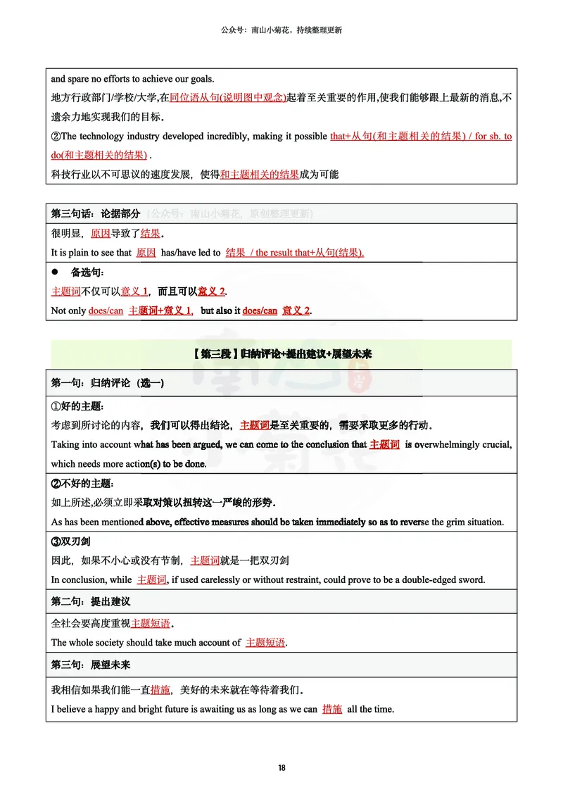 南山吃鸡计划&middot;大作文万用模版（包含速成计划表1）_考研英语真题（英一＋英二）_考研英语真题_考研英语一历年真题_25英语-万能作文模板_26年万能作文模板（持续更新...）_南山