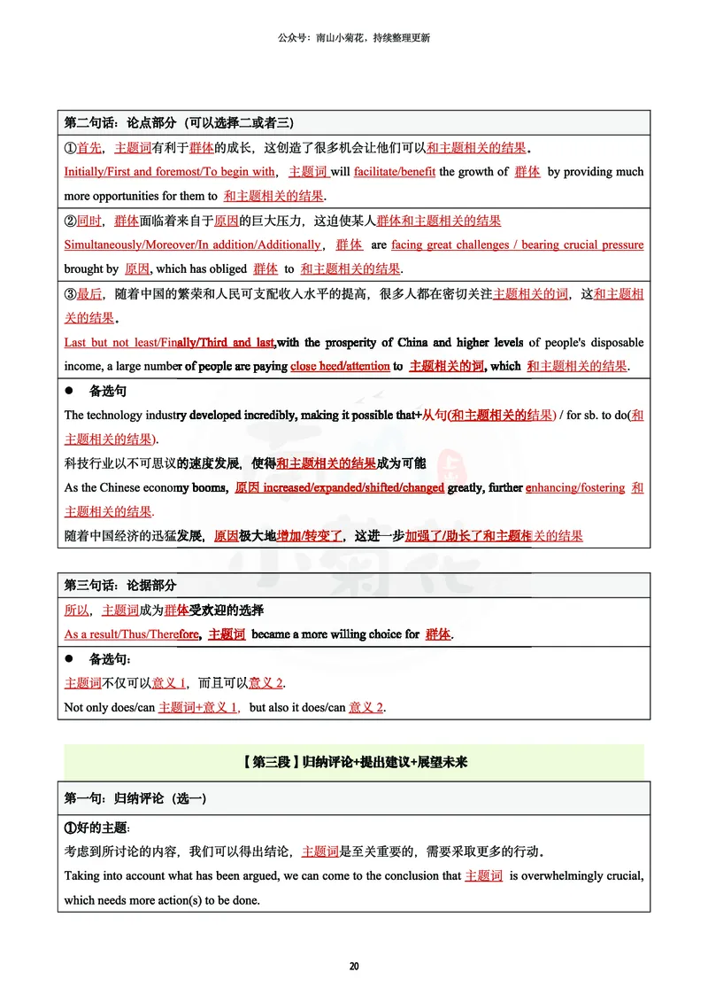 南山吃鸡计划&middot;大作文万用模版（包含速成计划表1）_考研英语真题（英一＋英二）_考研英语真题_考研英语一历年真题_25英语-万能作文模板_26年万能作文模板（持续更新...）_南山