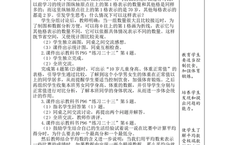 第4课时练习课_小学数学人教版单独教案（1-6上下册）_《绿卡图书教案》1-6下册（26春）_4年级下册（26春）_8平均数与条形统计图