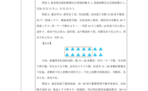 四_11～_20的认识_整理和复习_教学设计_小学数学人教版单独教案（1-6上下册）_《智慧教育教案》1-6上下册（25秋）_1-6上册_1年级上册（教案）2024秋新教材_第4单元