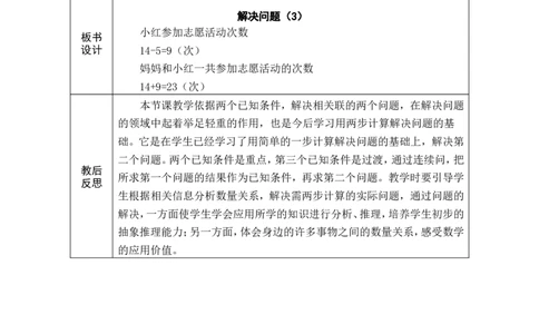 第3课时解决问题（3）_小学数学人教版单独教案（1-6上下册）_《绿卡图书教案》1-6下册（26春）_1年级下册（26春）_6数量间的加减关系
