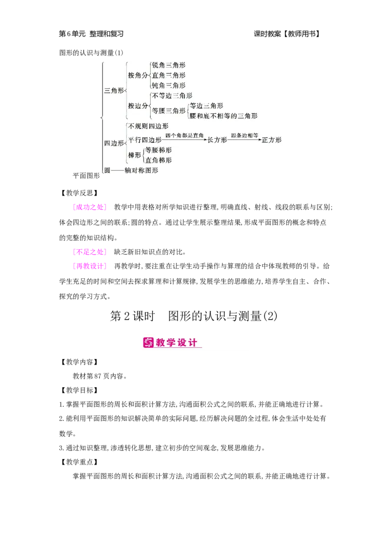 第6单元整理和复习_小学数学人教版6年级下册_2课时简案_2课时简案