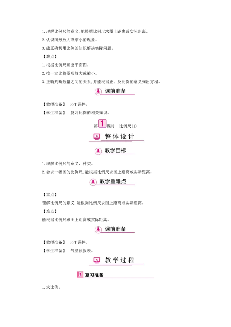 第4单元　比　例_小学数学人教版6年级下册_1课时详案_1课时详案
