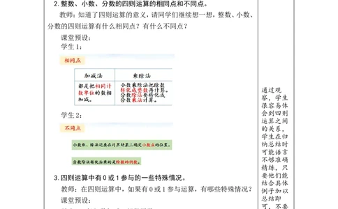 第3课时数的运算（1）_小学数学人教版单独教案（1-6上下册）_《绿卡图书教案》1-6下册（26春）_6年级下册（26春）_6整理和复习