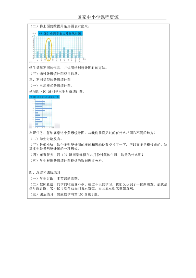 条形统计图（第1课时）_教学设计_小学数学人教版单独教案（1-6上下册）_《智慧教育教案》1-6上下册（25秋）_1-6上册_4年级上册（教案）新插图_第7单元条形统计图