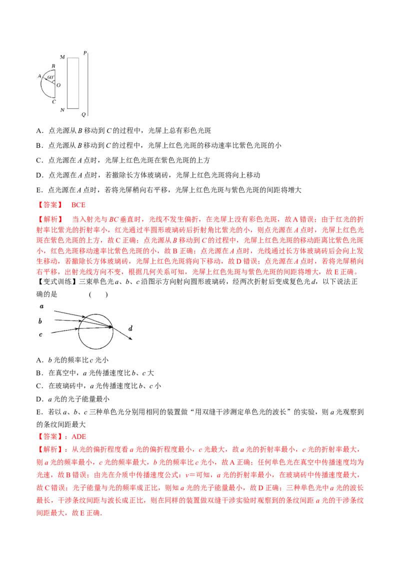 16.1光的折射和全反射（讲）--2023年高考物理一轮复习讲练测（全国通用）（解析版）_通用版（老高考）复习资料_2023年复习资料_一轮复习_2023年高考物理一轮复习讲练测（全国通用）